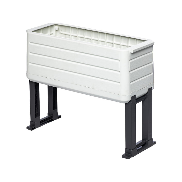Smart Modular Garden, 2-Pack 27" x 11" x 22" / 27" x 11" x 33" – White/Gray