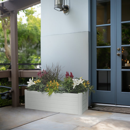 Terrace Garden Bed 37" x 13" x 11.5" - White