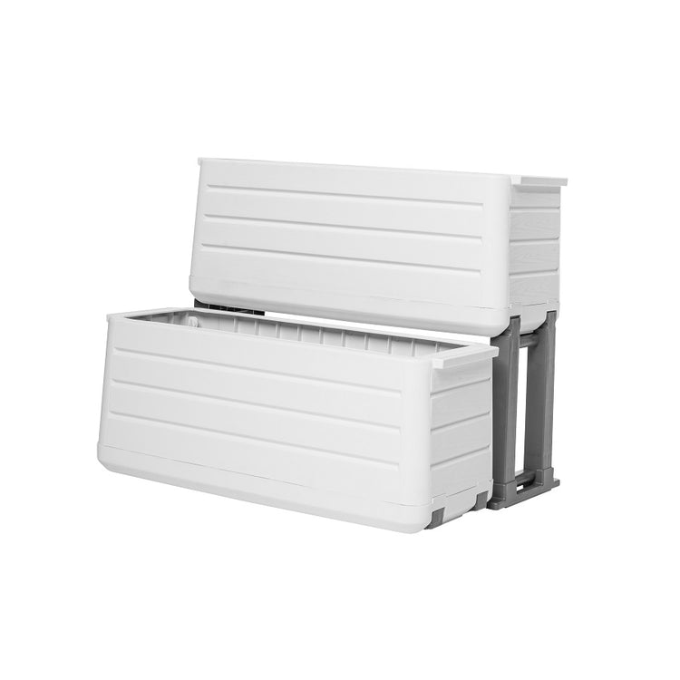 Smart Modular Garden, 2-Pack 27" x 11" x 22" / 27" x 11" x 33" – White/Gray