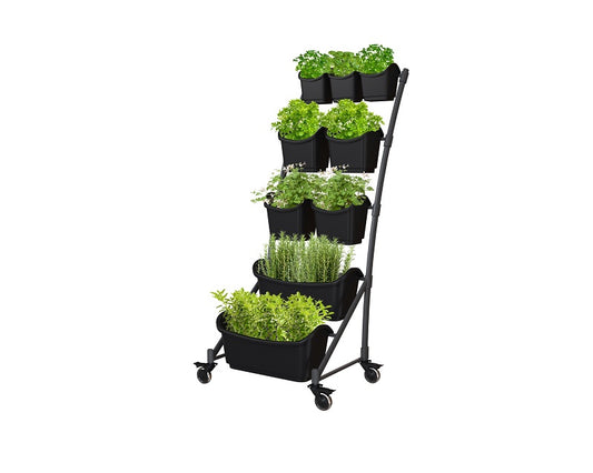 2-in-1 Vertical Garden 53" x 19" x 20" - Gray/Black